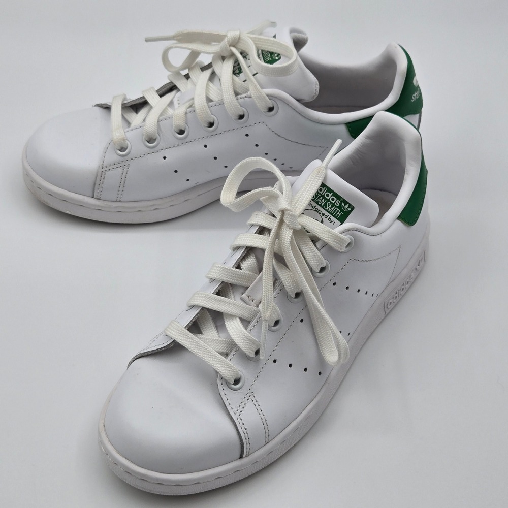 Adidas Stan Smith White Green Leather Sneakers Shoes Unisex‎ US 5.5